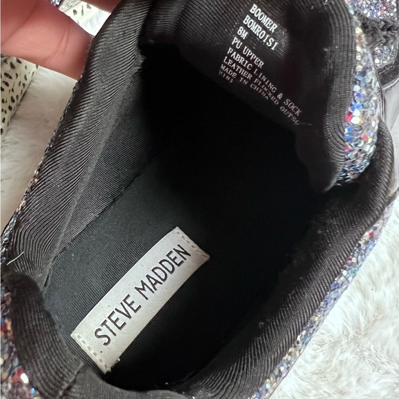 Steve Madden Black Sparkle Sneakers - Picture 10 of 12